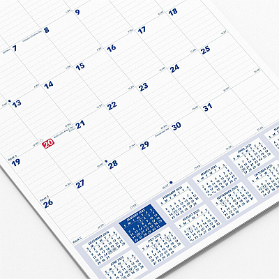 Brownline Ruled Block Monthly Wall Calendar (C171102)