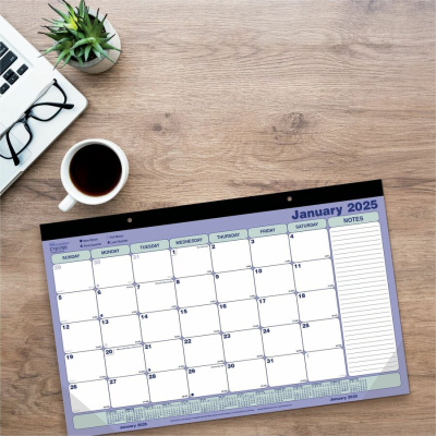 Blueline Monthly Desk Pad/Wall Calendar 17-3/4" x 10-7/8" , English (REDC181700)
