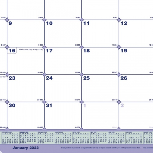 Brownline Monthly Compact Desk Pad/Wall Calendar (C181700)