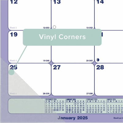 Blueline Monthly Desk Pad/Wall Calendar 17-3/4" x 10-7/8" , English (REDC181700)