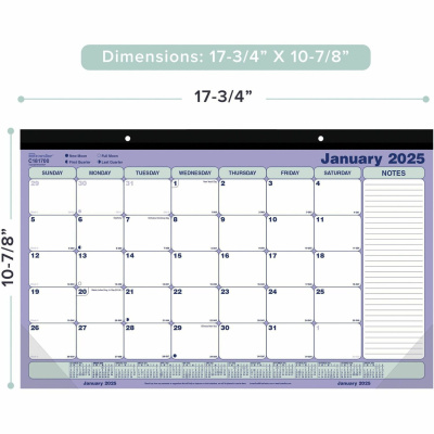 Blueline Monthly Desk Pad/Wall Calendar 17-3/4" x 10-7/8" , English (REDC181700)