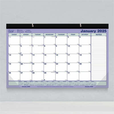 Blueline Monthly Desk Pad/Wall Calendar 17-3/4" x 10-7/8" , English (REDC181700)