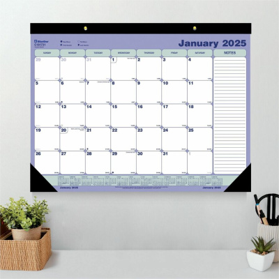 Blueline Monthly Desk Pad/Wall Calendar, 21-1/4" x 16" , English (REDC181731)