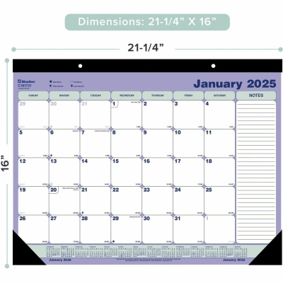 Blueline Monthly Desk Pad/Wall Calendar, 21-1/4" x 16" , English (REDC181731)