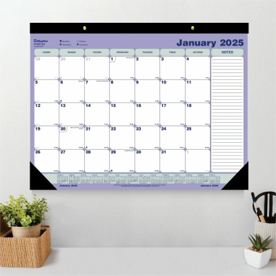 Blueline Monthly Desk Pad/Wall Calendar, 21-1/4" x 16" , English (REDC181731)