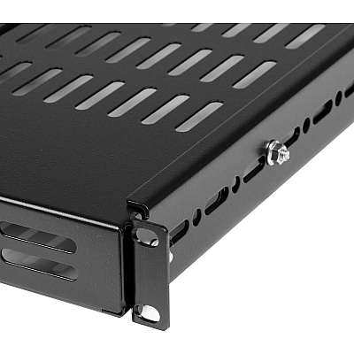 StarTech 1u Adjustable Vented Server Rack Mount Shelf - 175lbs - 19.5 To 38in Adjustable Mounting Depth Universal Tray For 19in Av/ Network Equipment Rack - (ADJSHELF)