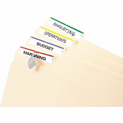 Avery File Folder Labels, Assorted, 2/3" x 3-7/16" , 252 (5215) (AVE05215)