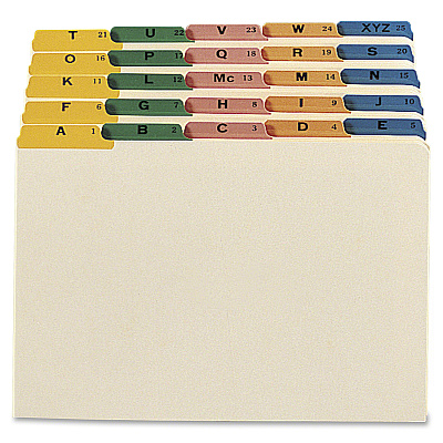 Smead Filing Guides with Alphabetic Indexing (SMD52180)