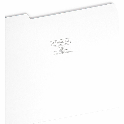 Smead Colored 1/3 Tab Cut Letter Recycled Top Tab File Folder (SMD12843)