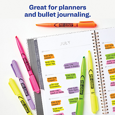 Avery Pen-Style Fluorescent Highlighters (AVE23565)
