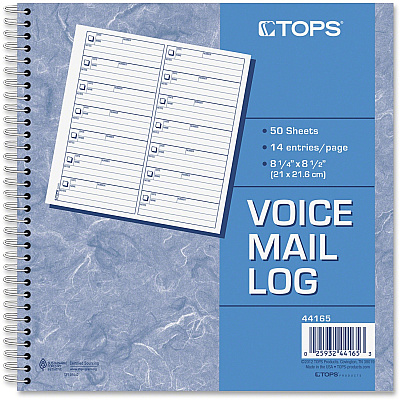 TOPS Voice Message Log Book (TOP44165)