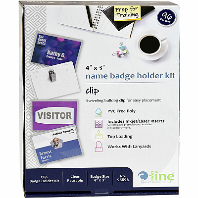 C-Line Clip Style Name Badge Holder Kit (CLI95596)
