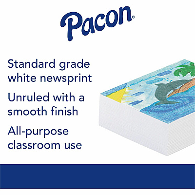 Pacon White Newsprint Paper (PAC3407)