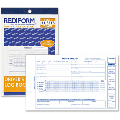 Rediform Carbonless 2-part Driver's Daily Log Book (REDS5031NCL)