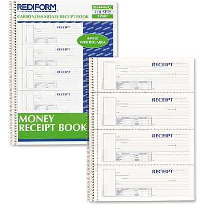 Rediform 3-part Wirebound Money Receipt Book (REDS16444WCL)
