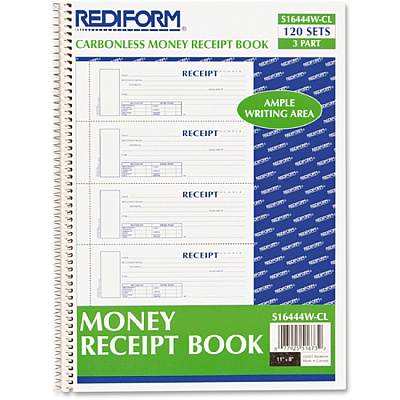 Rediform 3-part Wirebound Money Receipt Book (REDS16444WCL)