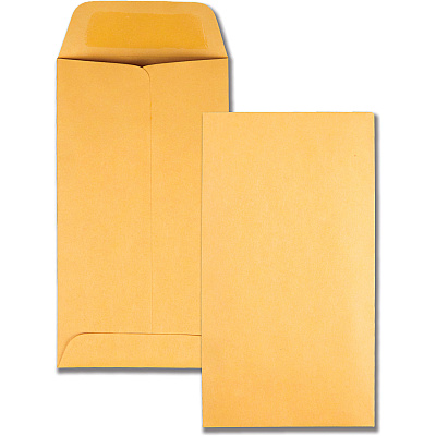 Quality Park No. 7 Coin and Small Parts Envelopes with Gummed Flap (QUA50762)