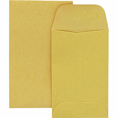 Quality Park No. 3 Coin and Small Parts Envelope with Gummed Flap (QUA50262)