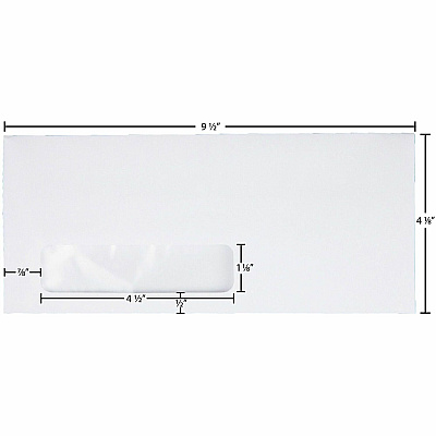 Quality Park No. 10 Single Window Envelope with a Self-Seal Closure (QUA21318)