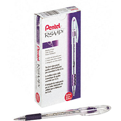 Pentel R.S.V.P. Ballpoint Stick Pens (PENBK91V)