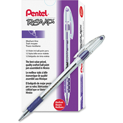 Pentel R.S.V.P. Ballpoint Stick Pens (PENBK91V)