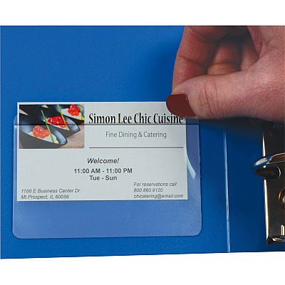 C-Line Self-Adhesive Business Card Holders (CLI70257)