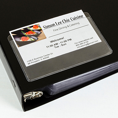 C-Line Self-Adhesive Business Card Holders (CLI70257)