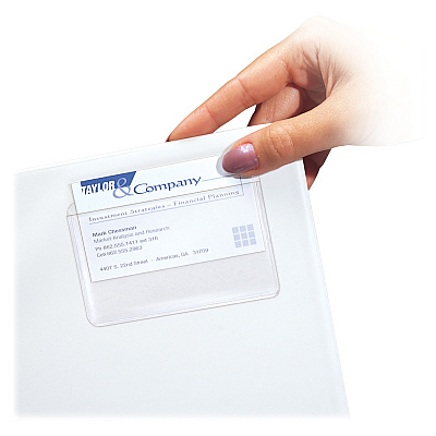 C-Line Self-Adhesive Business Card Holders (CLI70257)
