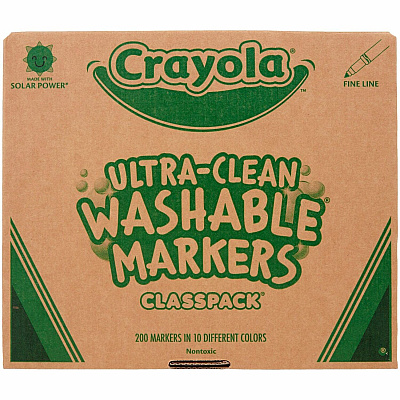Crayola 10-Color Ultra-Clean Washable Marker Classpack (CYO588211)