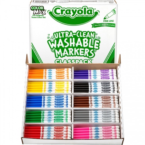 Crayola 10-Color Ultra-Clean Washable Marker Classpack (588211)