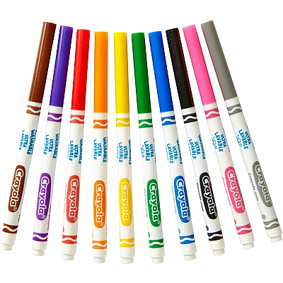 Crayola 10-Color Ultra-Clean Washable Marker Classpack (CYO588211)