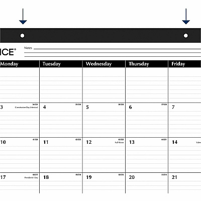 AT-A-GLANCE Ruled Desk Pad, 22 x 17, White Sheets, Black Binding, Black Corners, 12-Month (Jan to Dec): 2026 (SK2400)