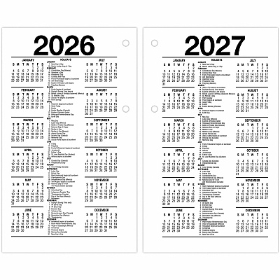 AT-A-GLANCE Desk Calendar Refill, 3.5 x 6, White Sheets, 12-Month (Jan to Dec): 2026 (E71750)