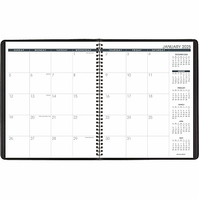 AT-A-GLANCE Monthly Planner, 11 x 9, Black Cover, 15-Month: Jan 2026 to Mar 2027 (7026005)
