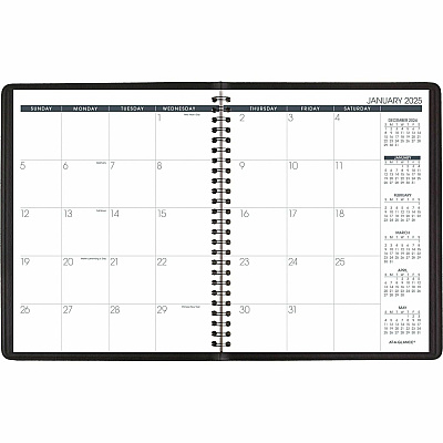 AT-A-GLANCE Monthly Planner, 8.75 x 7, Black Cover, 12-Month (Jan to Dec): 2026 (7012005)