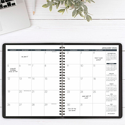 AT-A-GLANCE Monthly Planner, 8.75 x 7, Black Cover, 12-Month (Jan to Dec): 2026 (7012005)