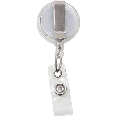 Advantus Translucent Retractable ID Card Reel with Snaps (AVT75473)