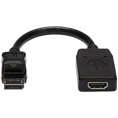 StarTech Displayport To Hdmi Adapter - Dp To Hdmi Adapter/video Converter - 1080p - Vesa Certified - Dp To Hdmi Monitor/display/projector Adapter Dongle - Pass (DP2HDMI)