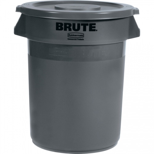 Rubbermaid Commercial Brute 32-Gallon Container Flat Lid (263100GY)