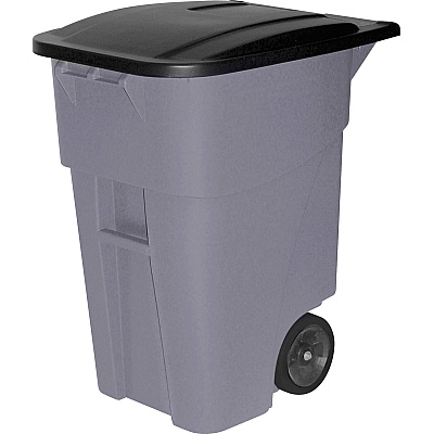 Rubbermaid Commercial Brute Rollout Container with Lid (RCP9W2700GRAY)