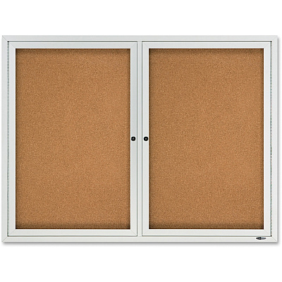 Quartet Enclosed Cork Bulletin Board for Outdoor Use (QRT2124)
