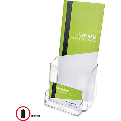 deflecto Countertop Leaflet Holder With Business Card Holder (DEF78601)