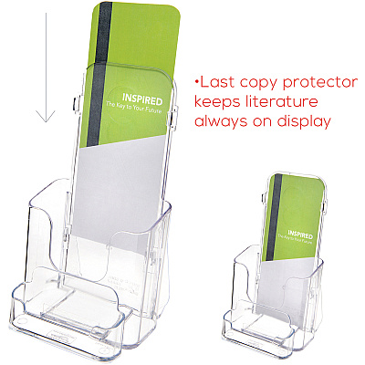 deflecto Countertop Leaflet Holder With Business Card Holder (DEF78601)