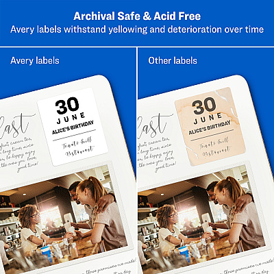 Avery Laser Inkjet Printer Permanent ID Labels (AVE6572)