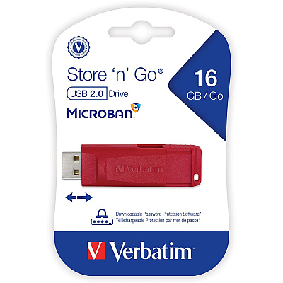 Verbatim 16GB Store 'n' Go USB Flash Drive - Red (VER96317)