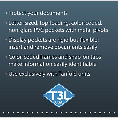 Tarifold Pivoting Pockets for Wall or Desk Systems (TFIP090)