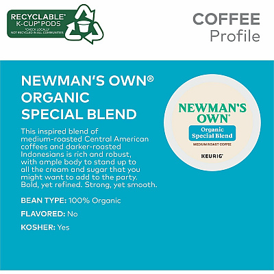 Newman's Own Organics K-Cup Organics Special Blend Coffee (GMT4050)