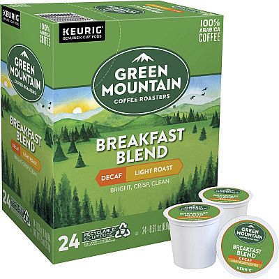 Green Mountain Coffee Roasters K-Cup Breakfast Blend Decaf Coffee (GMT7522)