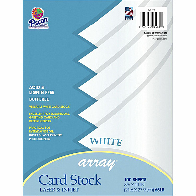 Pacon Cardstock Sheets - White (PAC101188)
