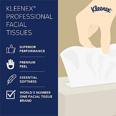 Kleenex Kimberly-Clark Facial Tissue With Pop-Up Dispenser (KCC21606CT)